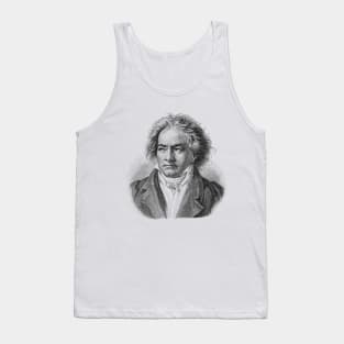 Ludwig van Beethoven in black and white Tank Top